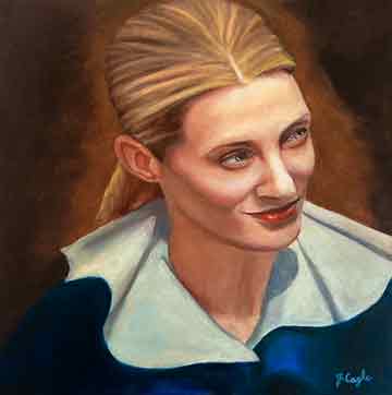 Woman Portrait Art Oil Painting