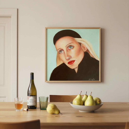 Woman Portrait Art Original Oil Painting