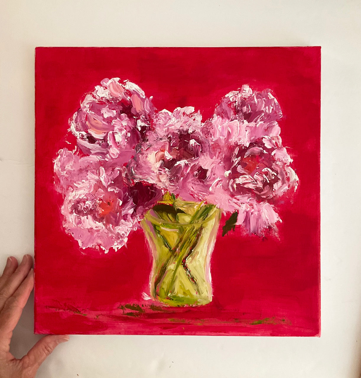 Peony Impasto Flower Painting Print