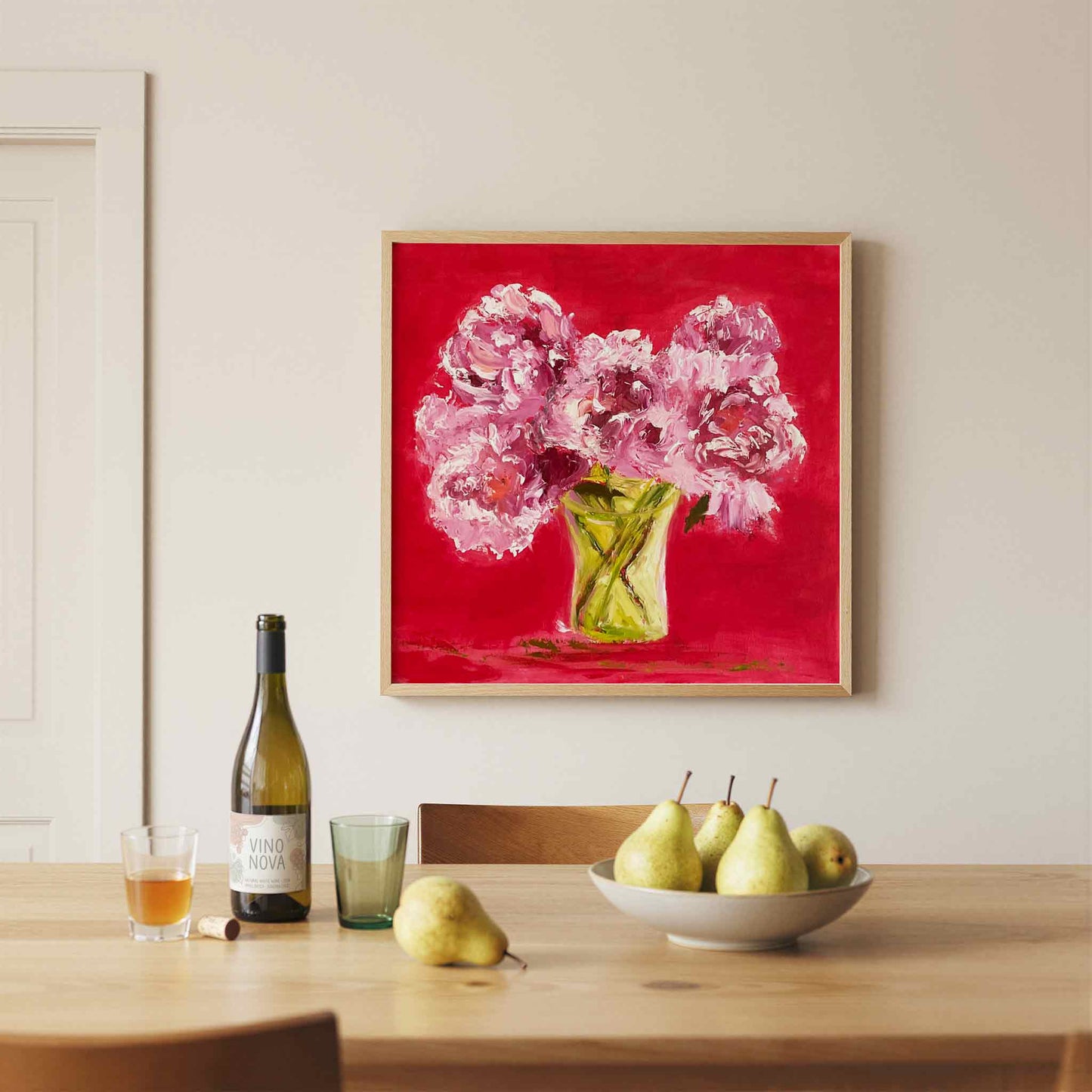 Peony Impasto Flower Painting Print